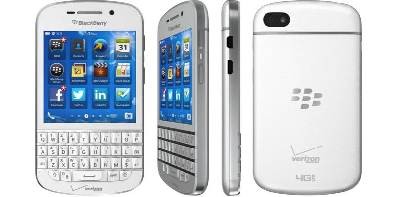 Verizon BlackBerry Q10 white official