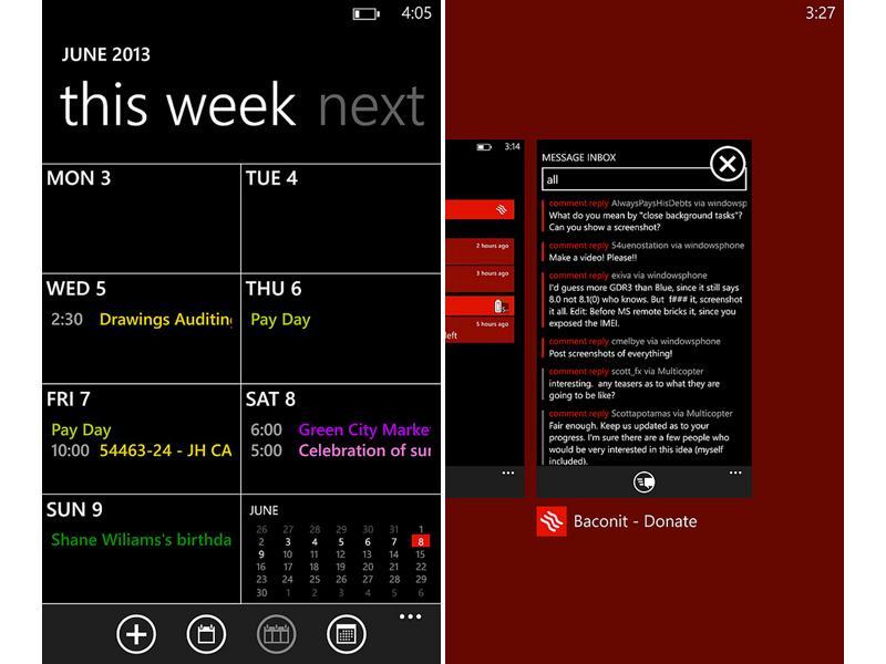 Windows Phone 8 new calendar, multitasking leak