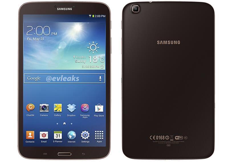 Samsung Galaxy Tab 3 8.0 gold brown leak