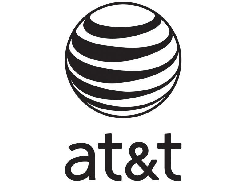 AT&T black and white logo