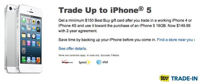 Best Buy iPhone 5 trade-in promotion