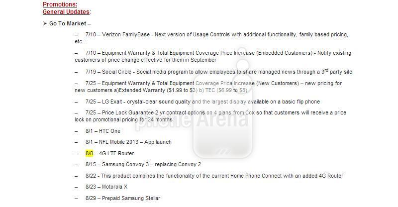 Verizon HTC One, Moto X launch dates leak