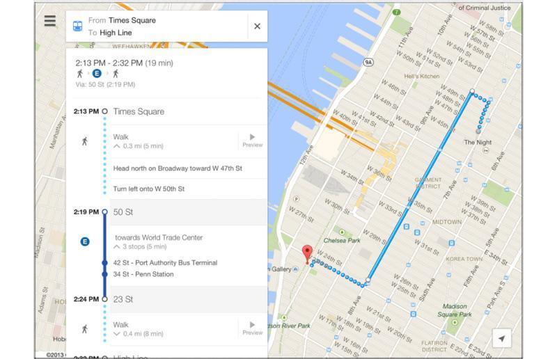 Google Maps for iPad screenshot