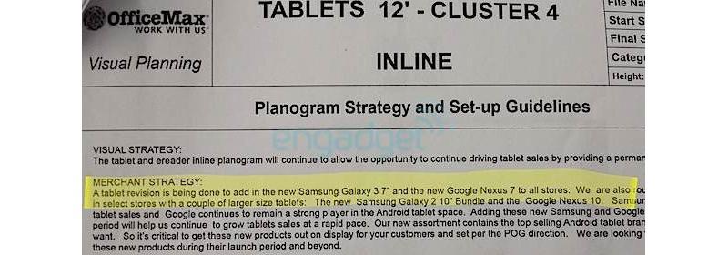 New Google Nexus 7 OfficeMax leak