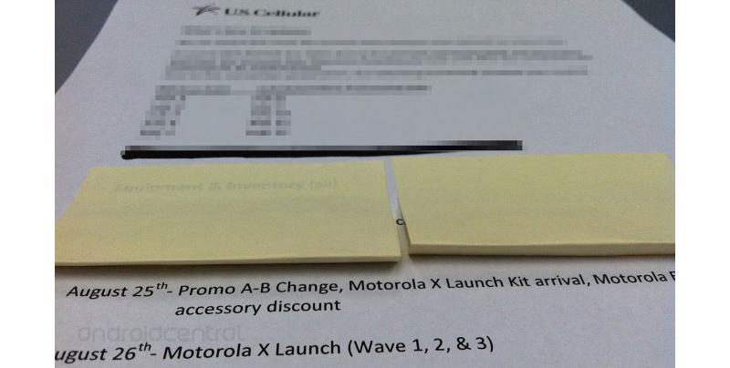 Moto X U.S. Cellular launch date leak