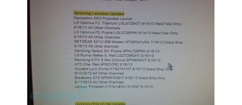 Sprint red HTC One, purple Samsung Galaxy S 4 release date leak