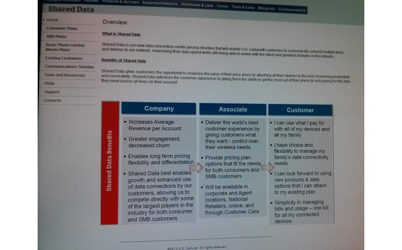U.S. Cellular shared data plan leak