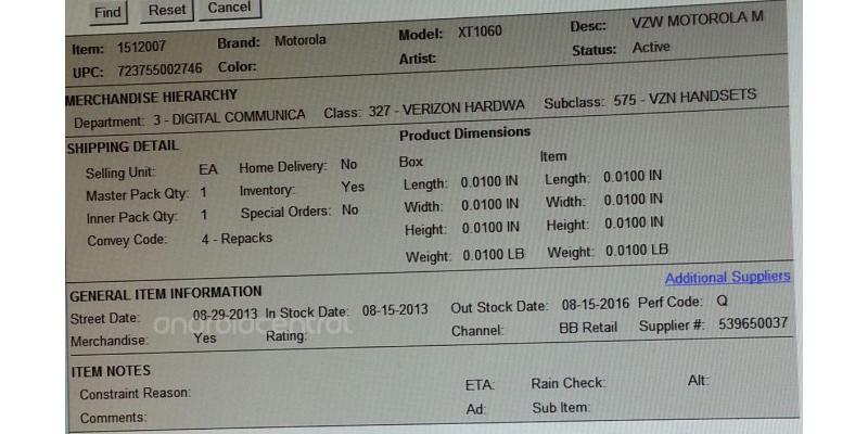 Verizon Moto X launch date leak Best Buy inventory