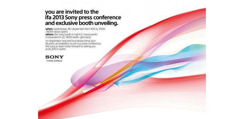 Sony IFA 2013 event invitation
