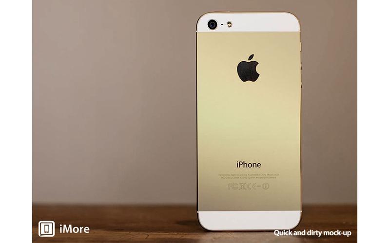 Gold iPhone 5S mockup