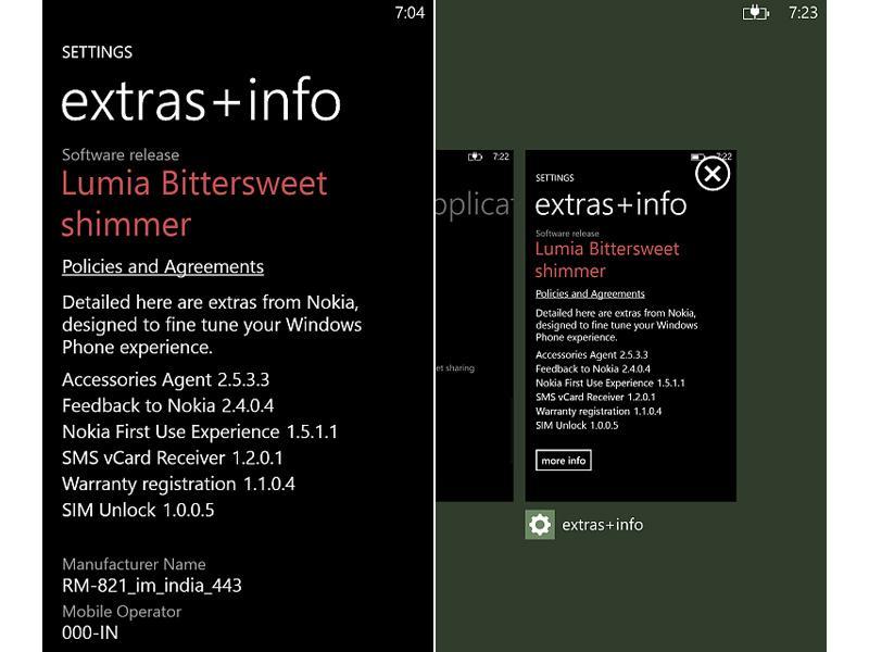 Windows Phone 8 GDR3 Nokia Lumia Bittersweet shimmer update screenshots