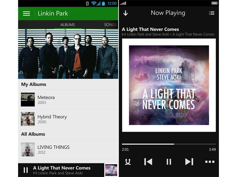Xbox Music Android and iOS apps
