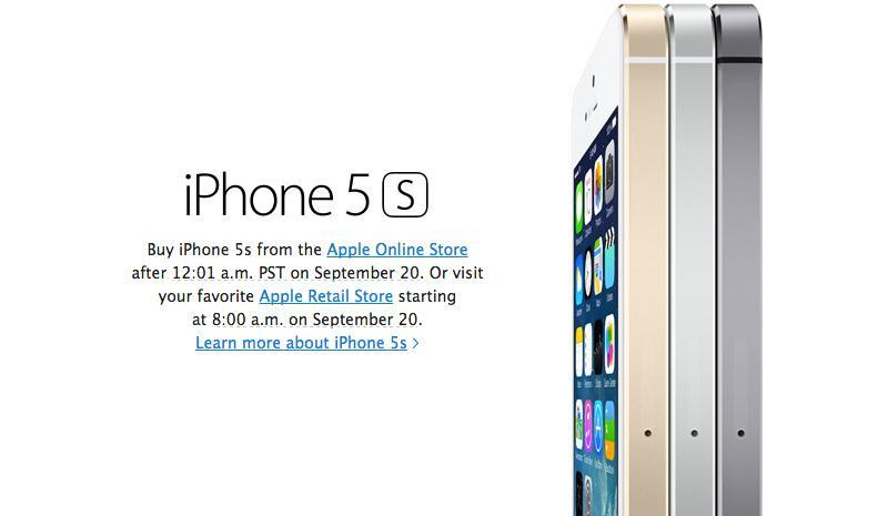 Apple iPhone 5s availability
