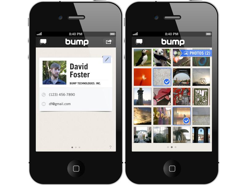 Bump app iOS screenshots