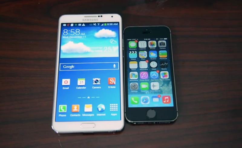 Samsung Galaxy Note 3 Apple iPhone 5s