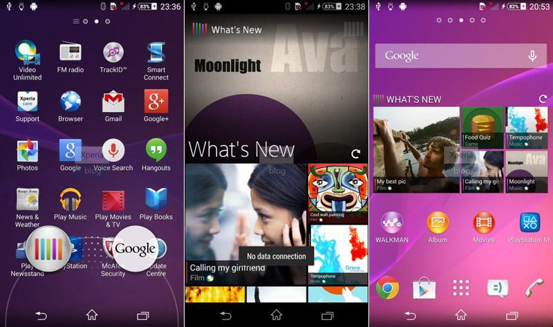 Sony Xperia Android 4.4 custom UI leak What's New