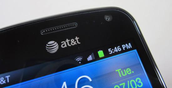 AT&T logo Samsung Galaxy Exhilarate