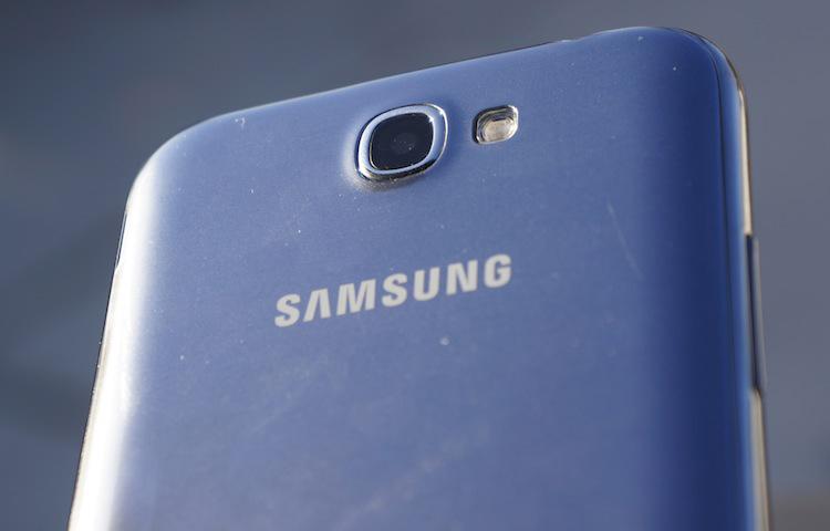Samsung logo Galaxy Note II rear
