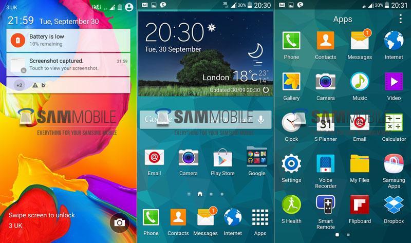 Samsung Galaxy S5 Android L screenshots