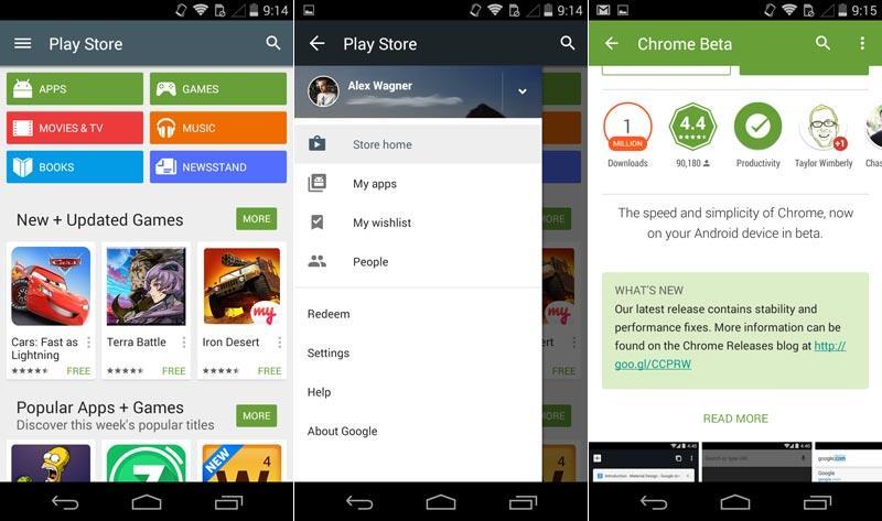 Google Play Store Material Design 5.0.31 screenshots