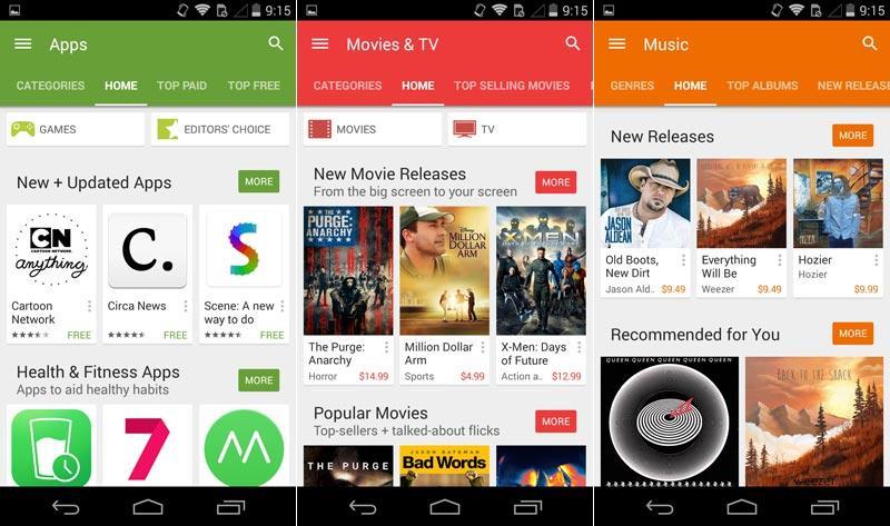 Google Play Store Material Design 5.0.31 update