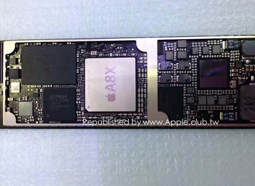 Apple iPad Air 2 logic board A8X RAM leak