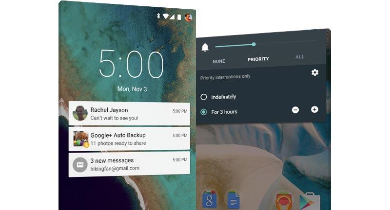 Android 5.0 Lollipop notifications