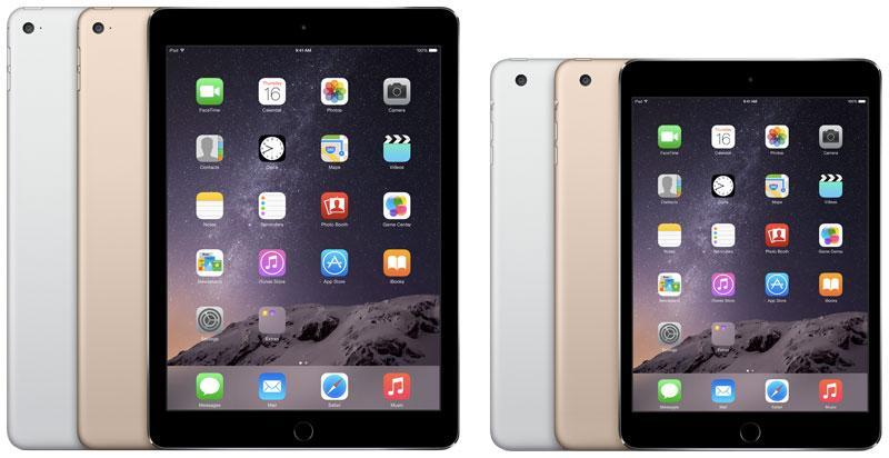 iPad Air 2, iPad mini 3 colors official