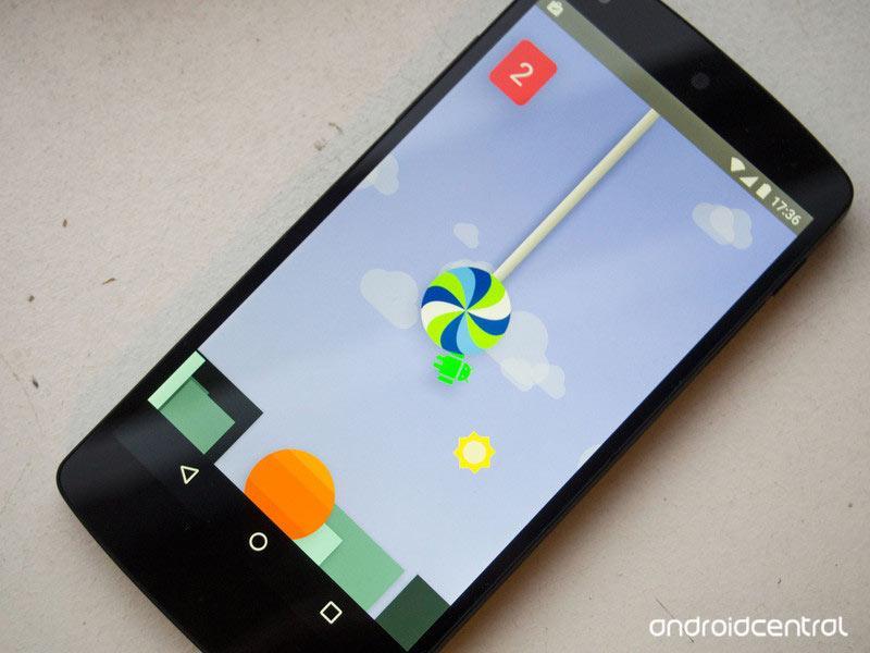 Android 5.0 Lollipop Flappy Bird easter egg