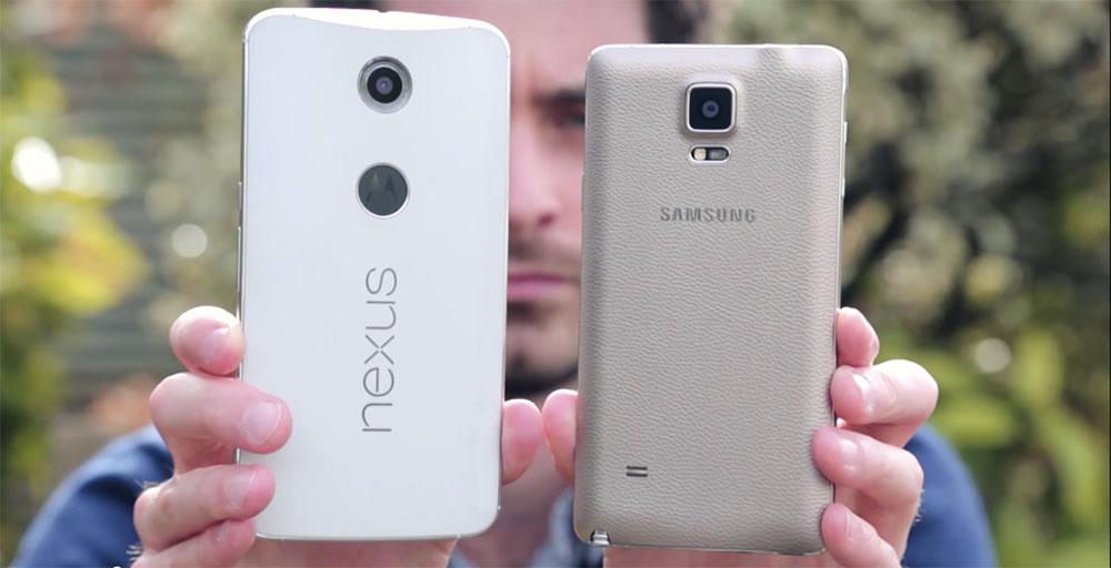 Motorola Nexus 6, Samsung Galaxy Note 4 comparison rear