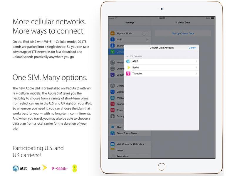 Apple SIM iPad Air 2
