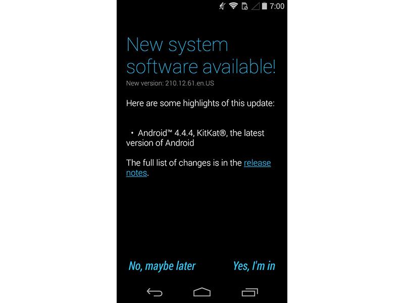 Motorola Moto G Android 4.4.4 update