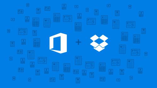 Microsoft Office Dropbox partnership