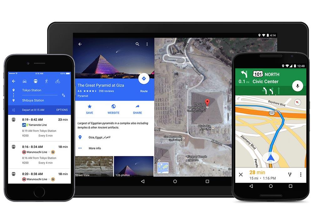 Google Maps Material Design update Android iPhone