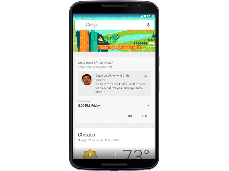 Google Search app Material Design Now
