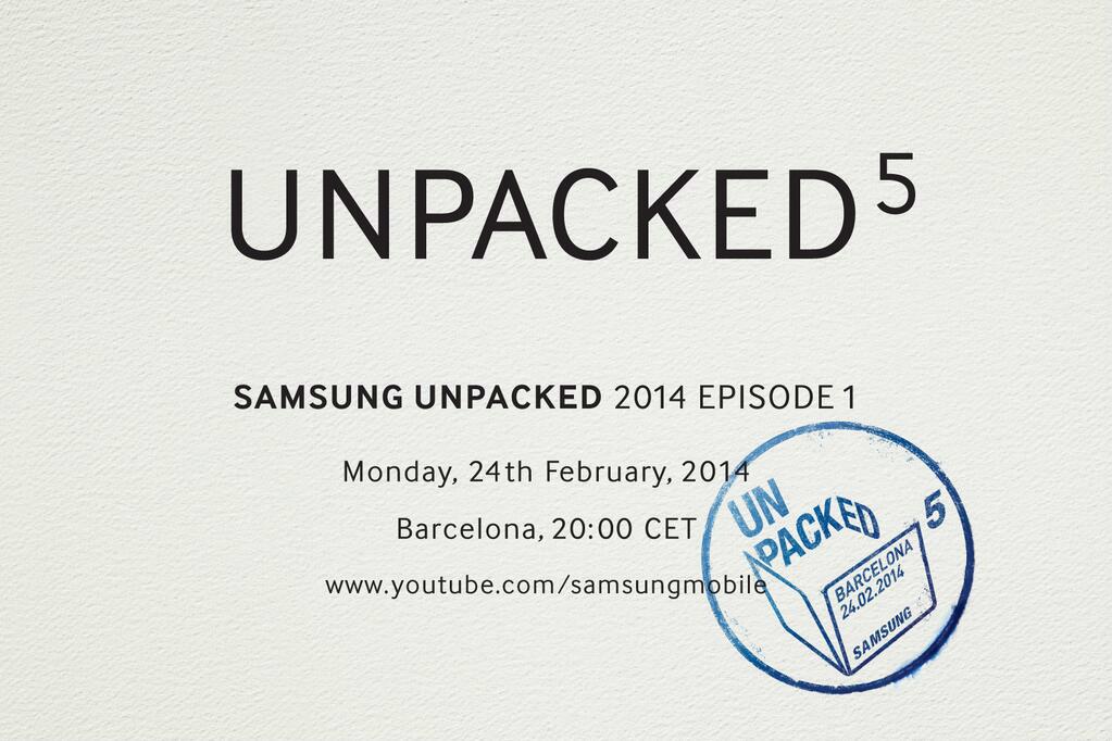 Samsung Unpacked 2014 Episode 1 invitation