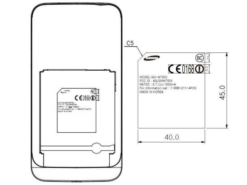 Samsung SM-W750V Huron Verizon FCC