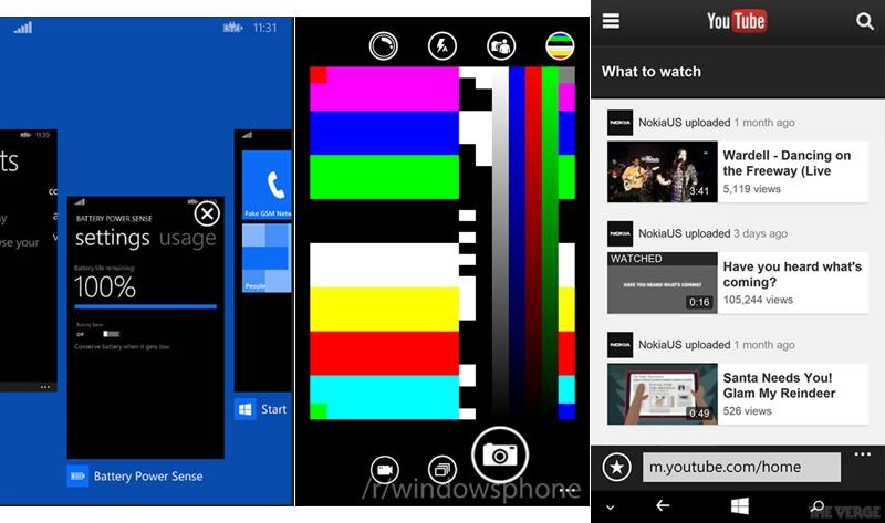 Windows Phone 8.1 multitasking, camera, on-screen buttons