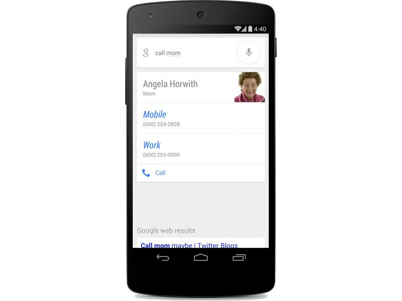 Google Search app for Android contact relationship