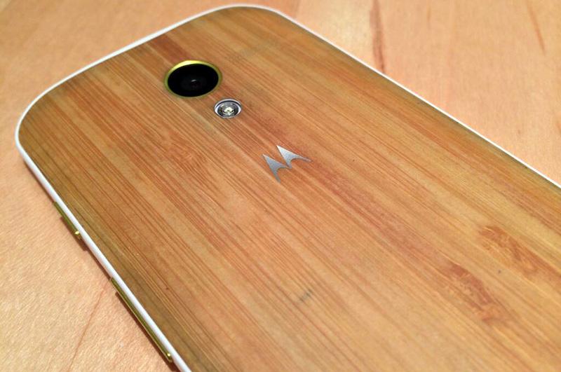 Moto X bamboo back