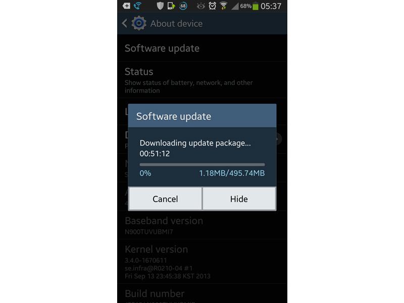 T-Mobile Galaxy Note 3 Android 4.4.2 KitKat update