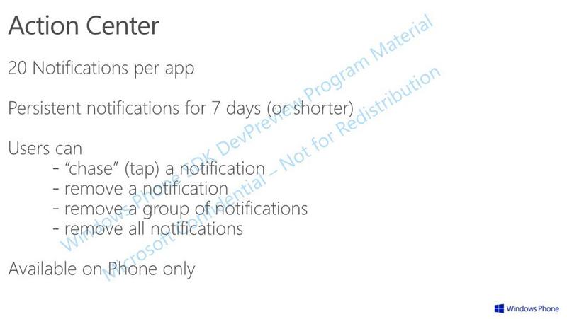 Windows Phone 8.1 Action Center features leak