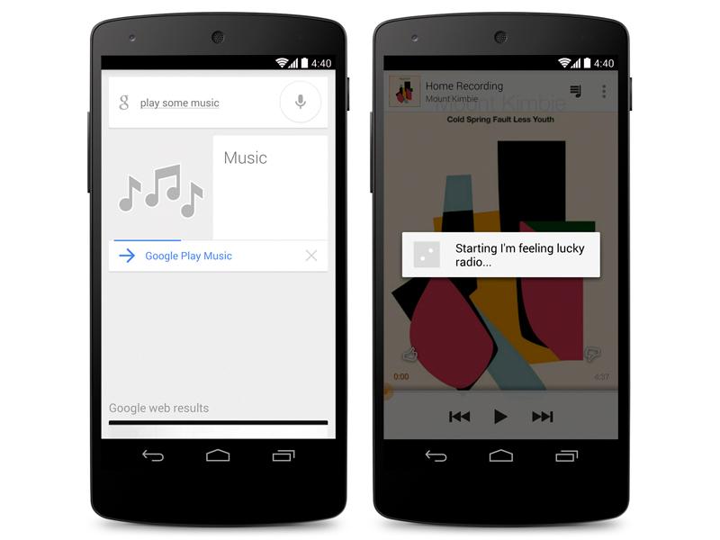 Google Search app for Android Play Some Music