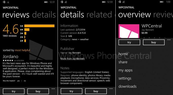 Windows Phone 8.1 Store screenshots leak
