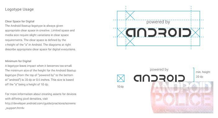 Powered by Android branding requirement Google