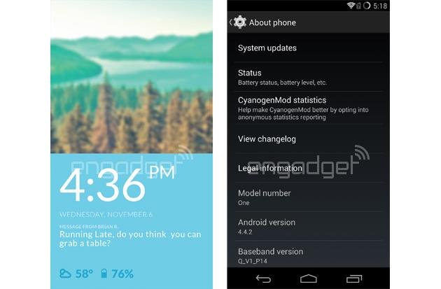 CyanogenMod 11S OnePlus One screenshots