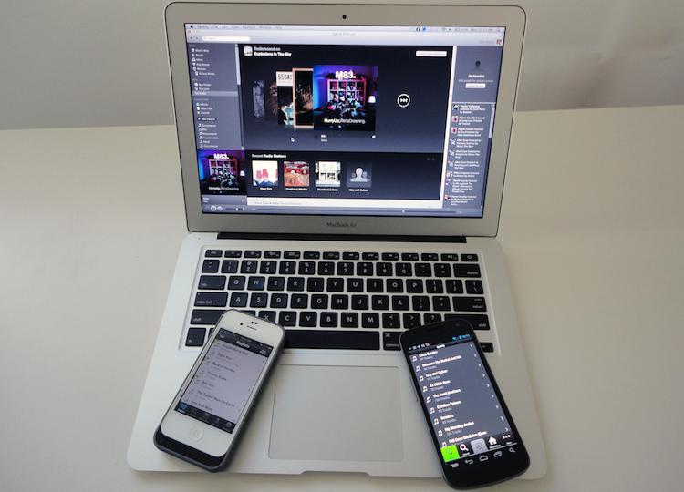 Spotify Macbook Air, iPhone, Galaxy Nexus