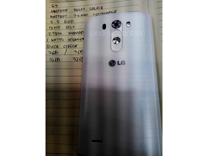 LG G3 rear buttons close-up leak