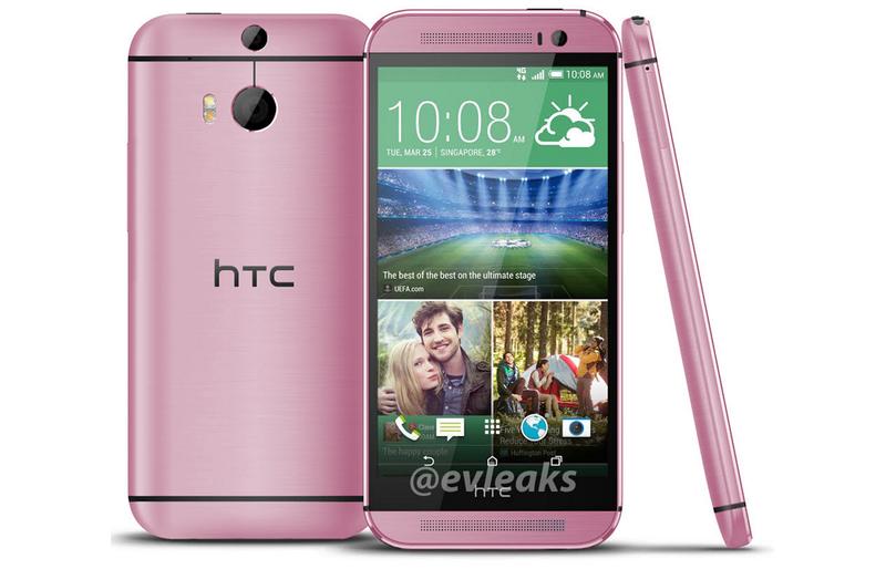 Pink HTC One M8 render leak