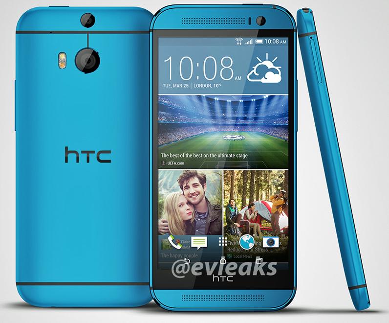 Blue HTC One M8 render leak